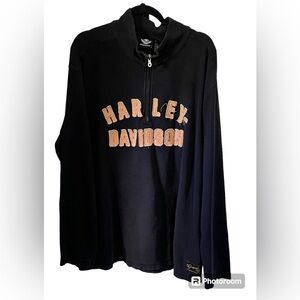 Harley Davidson Imperfection Thermal 1/4 Zip Pullover Sz 2XL
